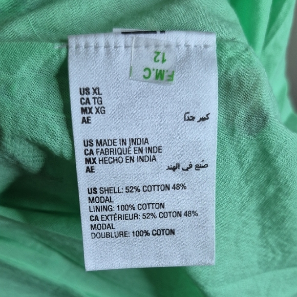 Chic Green Patterned Mini Dress - Picture 6 of 6